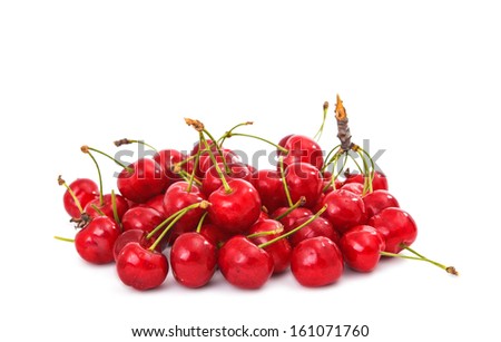 Cherries. Isolated on a white background.