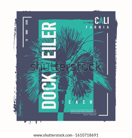 Dockweiler beach vector graphic t-shirt design, poster, print.
