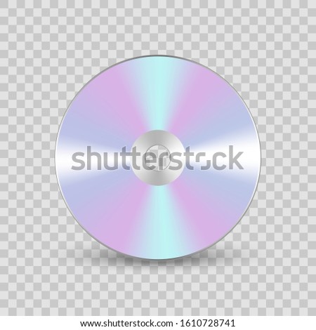 CD or DVD compact disc. Realistic vector compact disk. Music vector CD template