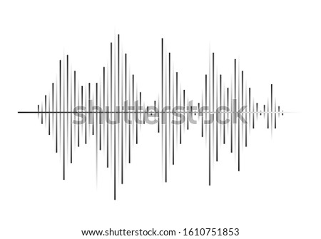 Abstract sound wave. Volume stock illustration. Vector eps10. Frequency graphic demonstration isolated on white background