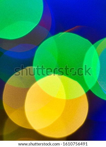 Colorful bokeh lights. Carnival party. 