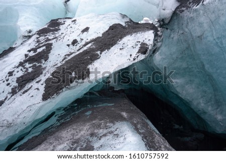 Glacier that starting to break apart Royalty-Free Stock Photo #1610757592