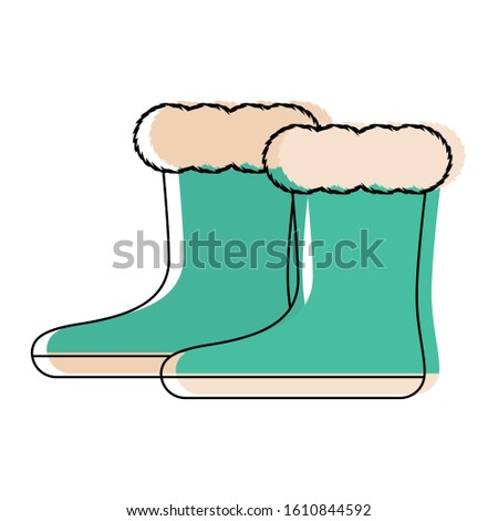 Isolated winter boots icon. Winter clothes - Vector illustration design