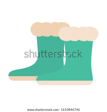 Isolated winter boots icon. Winter clothes - Vector illustration design