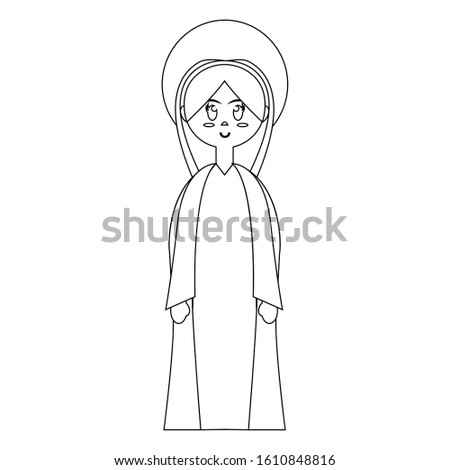 Virgin Mary. Manger character - Vector illustration design