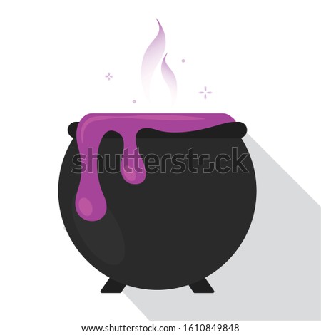 Halloween witch cauldron. Halloween season - VEctor illustration design