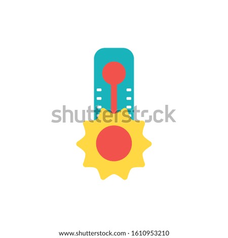 Sun and thermometer design, Climate change global warning environment nature pollution green and extreme danger theme Vector illustration