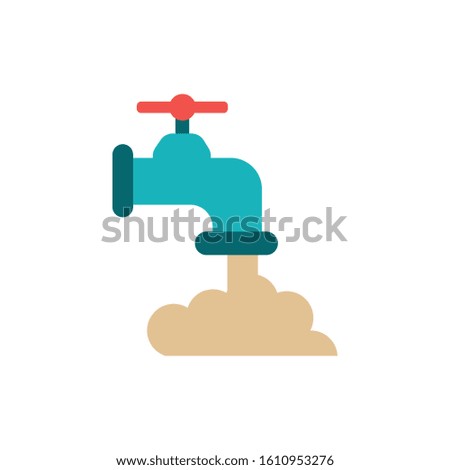 Tap and dirty water design, Climate change global warning environment nature pollution green and extreme danger theme Vector illustration