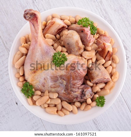 white bean with meat