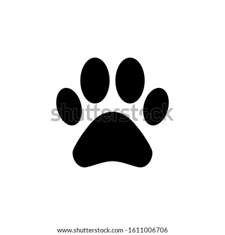 dog paw vector footprint icon logo french bulldog cat puppy kitten cartoon symbol sign illustration doodle. EPS 10