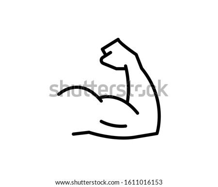 Arm line icon. High quality outline symbol for web design or mobile app. Thin line sign for design logo. Black outline pictogram on white background Royalty-Free Stock Photo #1611016153
