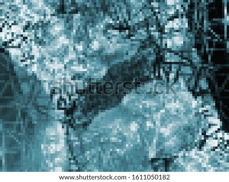 Pixelated background, abstract mosaic pattern