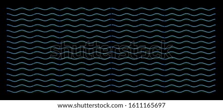 Neon Sign Photo Composite Blue Waves