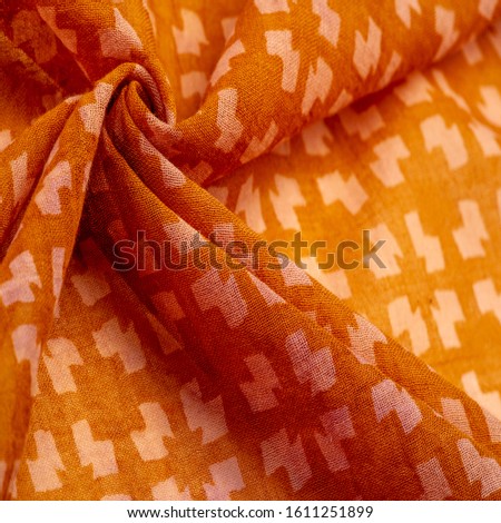 Texture, background, pattern, Orange thin woolen fabric, Abstract pattern, Elastic fabric, Suitable for design, projects and drawings.