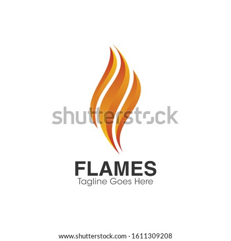 Flames Logo and Icon Vector Template