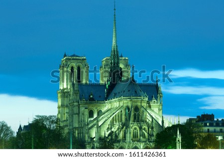 Notre Dame Cathedral on Ile de la Cite, Paris, France