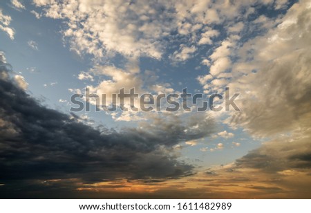 Cloudy sky, sunrise, texture, background