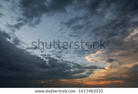 Cloudy sky, sunrise, texture, background