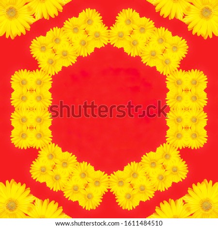 spectacular flowered background with vibrant colors isolated in color background 