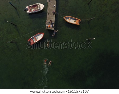 Summer drone picture in the Swedich archipelago
