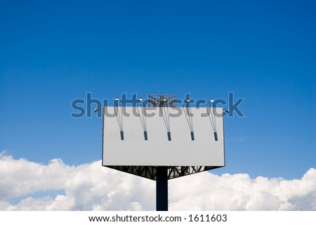  Blank billboard.