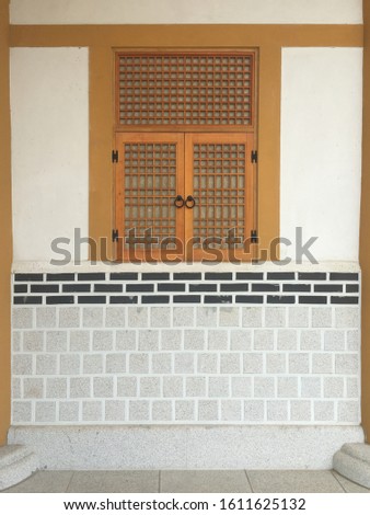 Korean traditional pattern brick house