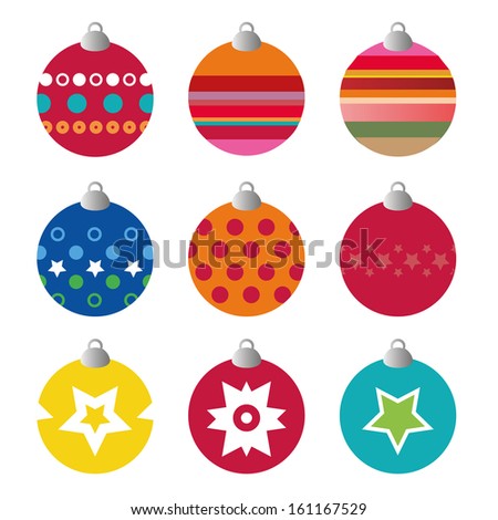 Christmas balls. Christmas vector decorations,