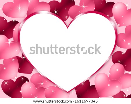 Valentine Hearts in Red and Pink