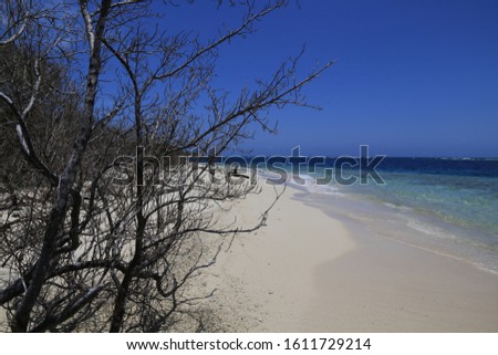 Beach on a small caribbean island