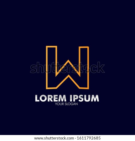 W letter logo icon for business company