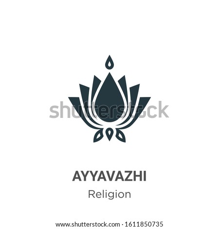 Ayyavazhi glyph icon vector on white background. Flat vector ayyavazhi icon symbol sign from modern religion collection for mobile concept and web apps design.