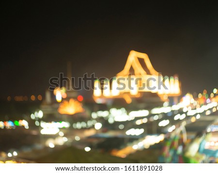 Bokeh pictures of temples Light colors