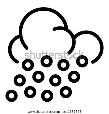 Round ice cloud icon. Outline round ice cloud vector icon for web design isolated on white background