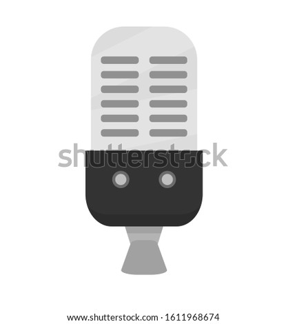 A classic microphone vector image.