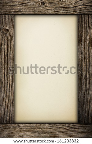 Wood frame with paper