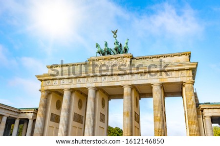 Brandenburg Gate in Berlin in the morning. Germany.