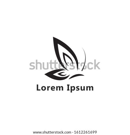 abstract butterfly logo design. butterfly vector illustration, symbol icon.