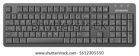 vector grey pc keyboard, keyboard is very useful tool for personal computer, it is necessary to write words Royalty-Free Stock Photo #1612305550