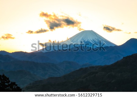 Fuji at night from Takaori Diamond Fuji View Point