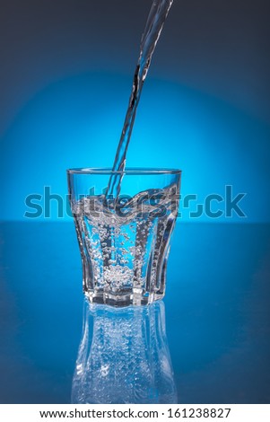 Water pouring into glass