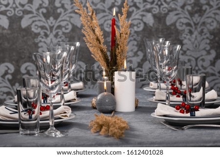 table setting in a restaurant