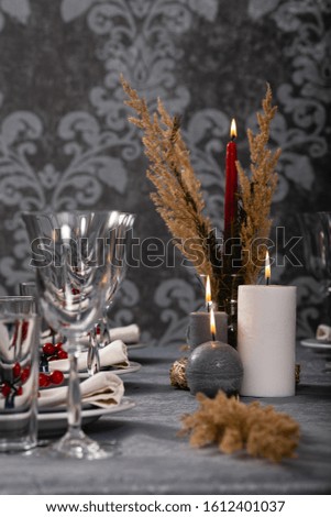 table setting in a restaurant