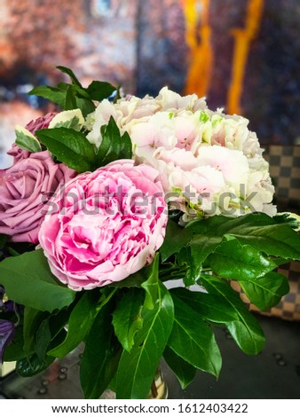 natural roses & peonies bouquet
