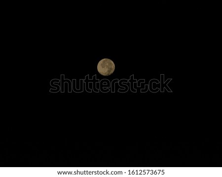 Light of the moon in space