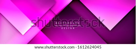 Square shapes composition geometric abstract background. 3D shadow effects and fluid gradients. Modern overlapping forms. Vector Illustration For Wallpaper, Banner, Background, Card, Book