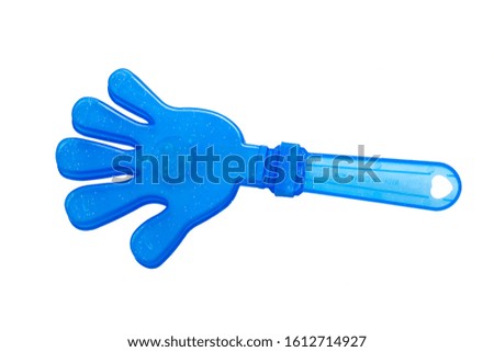 Blue hand Clapper with white background
