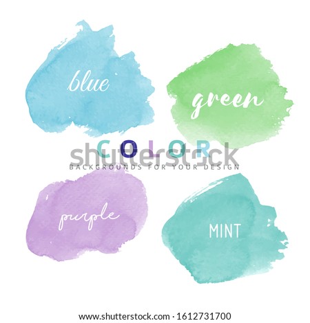 Watercolor hand drawn backgrounds for design