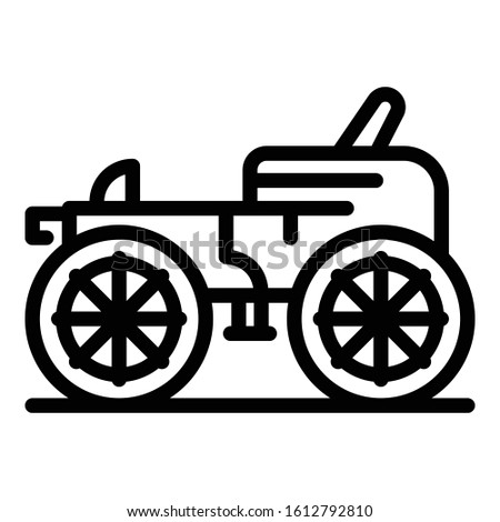 Classic carriage icon. Outline classic carriage vector icon for web design isolated on white background