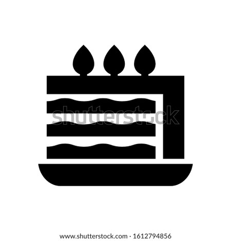 Birthday cake icon vector. Eps10 vector illustration.