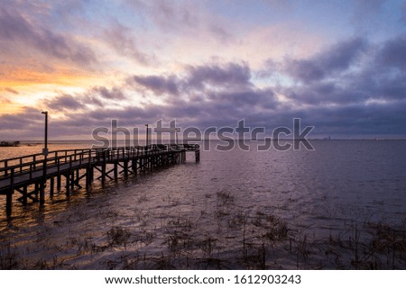 Sunset above Mobile Bay on the Alabama Gulf Coast